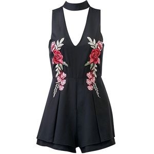 Embroidered Romper